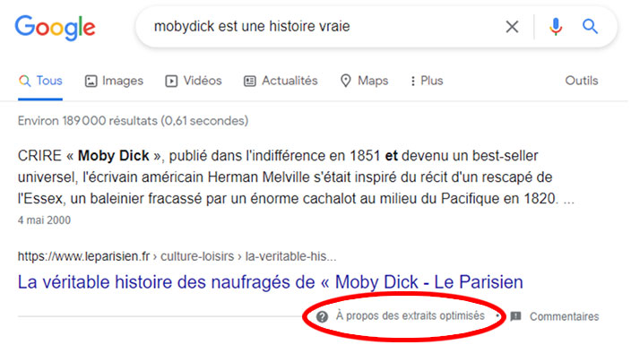 Google extrait optimisé